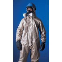 Dupont Personal Protection C3127TTN2X00 DuPont 2X Tan Tychem CPF3 Chemical Protection Coveralls With Taped Seams, Storm Flap Ove